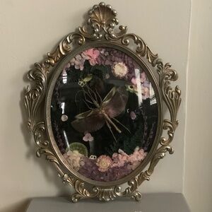 Large antique frame with real walking stick insect